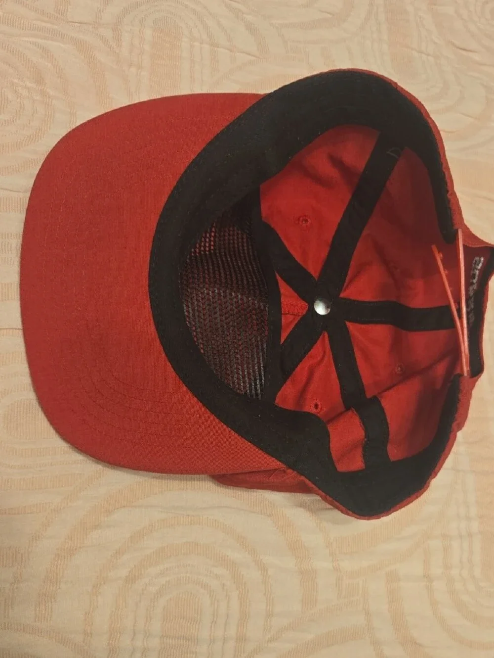 Supreme Red Embroidered Logo 5-Panel Cap